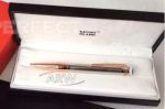 Perfect Replica Montblanc Rose Gold Clip Stainless Steel Ballpoint Special Edition Best Pen